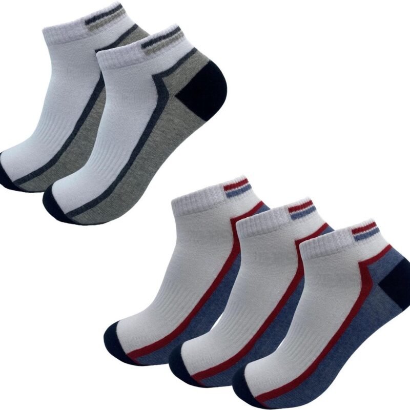 8 Paar Donex sneakersokken - Katoen - Lijn