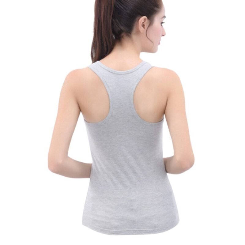 2 Stuks extra lang Dames halterhemd 100% katoen Grijs