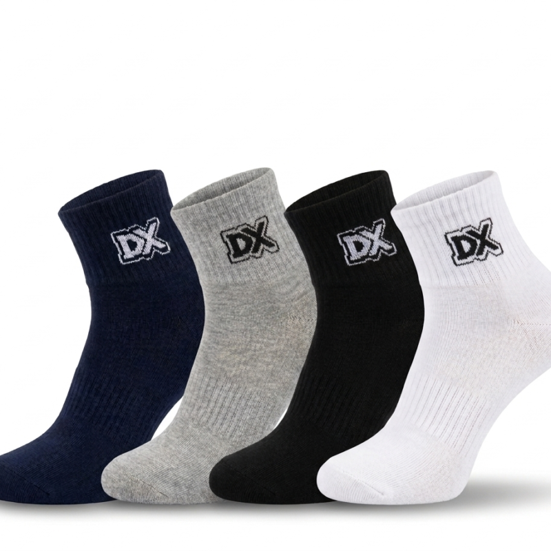 4 Paar DONEX® badstof quarter sneakersokken - Katoen