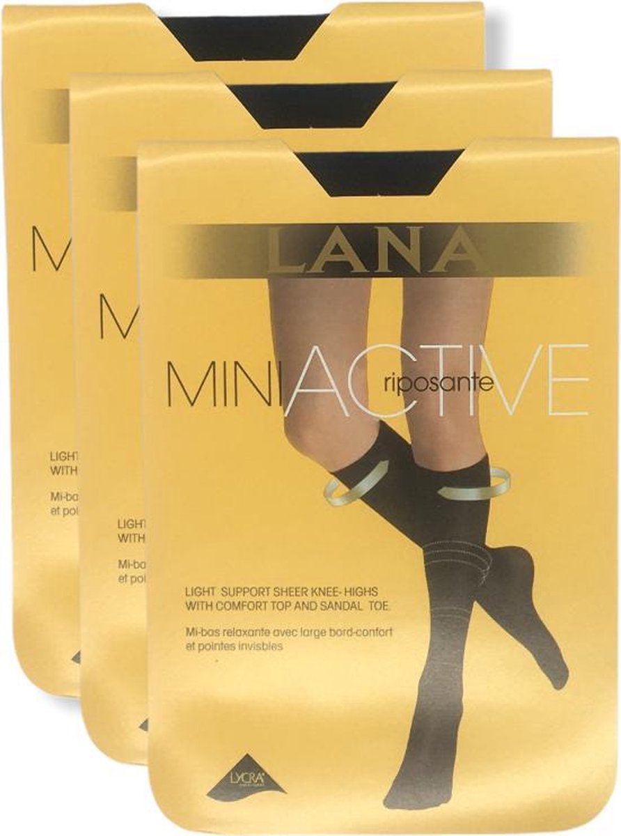 8 paar panty kniekousen - 20 Denier - Beige