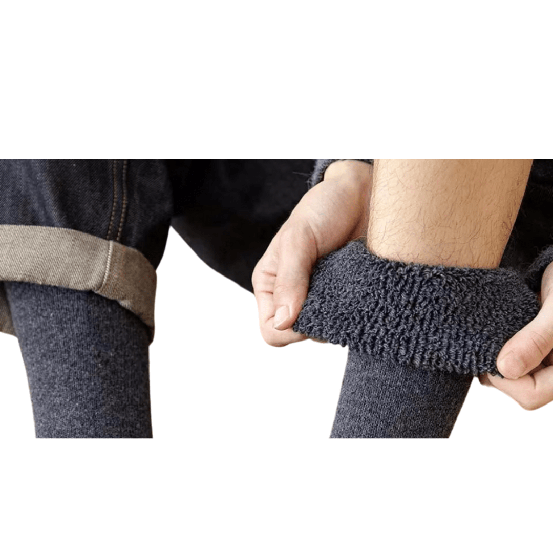 4 Paar DONEX® Thermo kniekousen - Katoen - Naadloos - Zwart