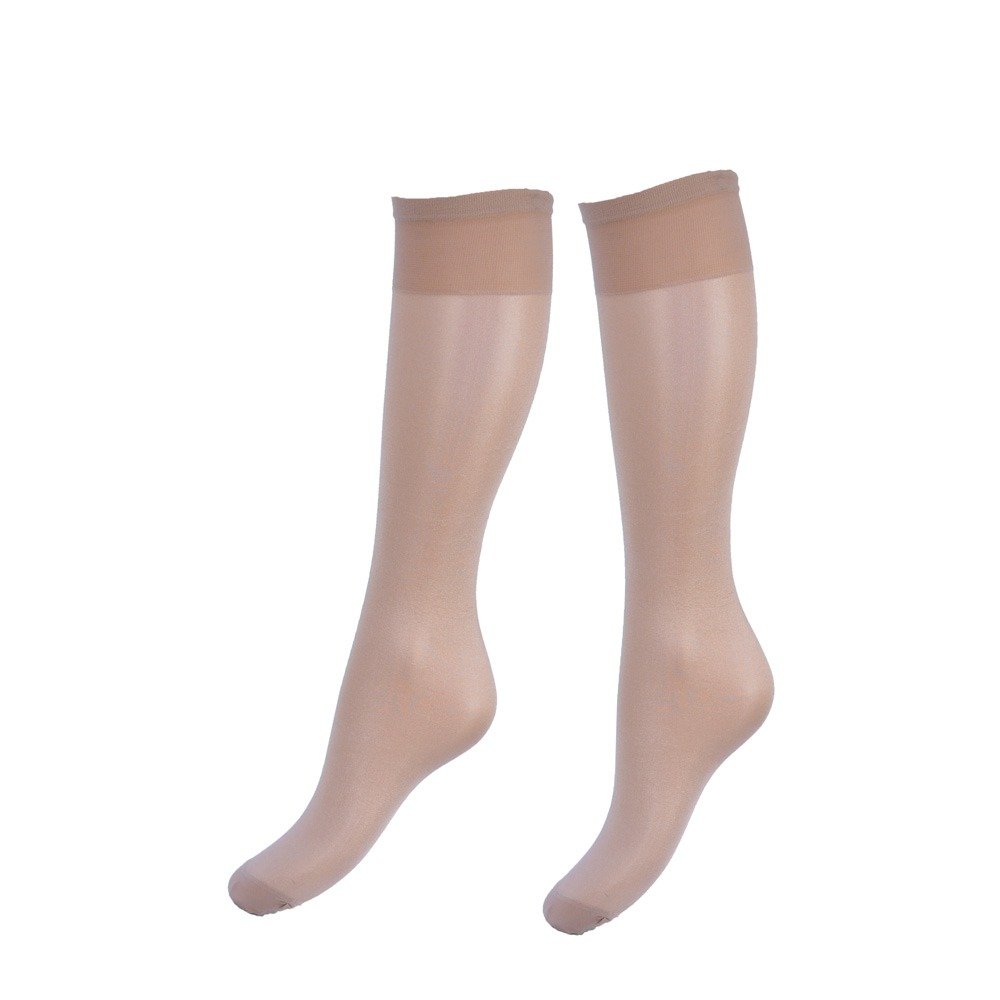 6 Paar DONEX® panty kniekousen – 40 Denier – Beige
