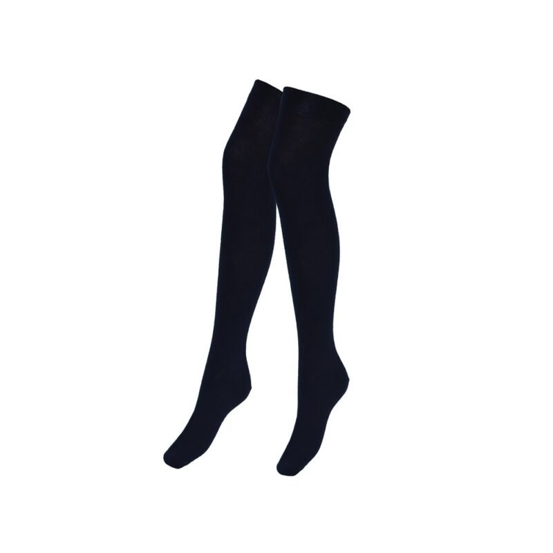 2 Paar DONEX® Overknee kousen - Katoen - Zwart