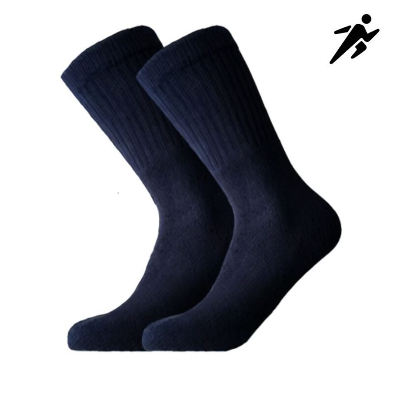 10 Paar Katoen Sportsokken - Unisex - Badstof - Zwart