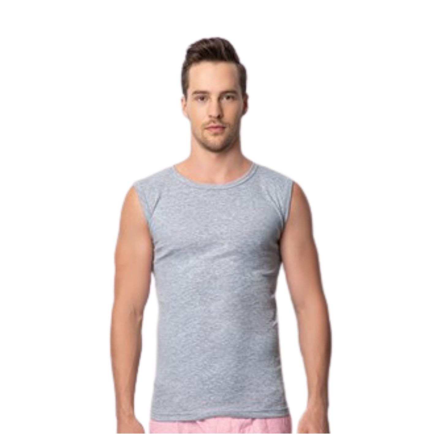 1 Stuks mouwloos shirt - DONEX® - 100% katoen - Grijs