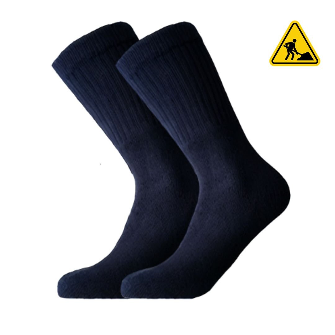 6 Paar Bonanza werksokken - katoen - Zwart