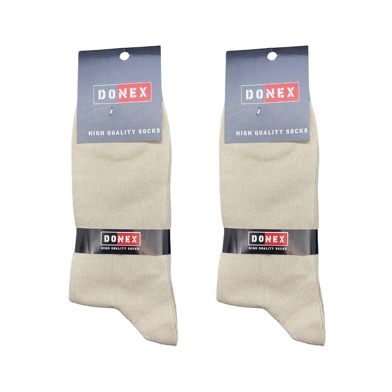 8 Paar Hoge kwaliteit Herensokken - 95% Katoen - DONEX®- Beige