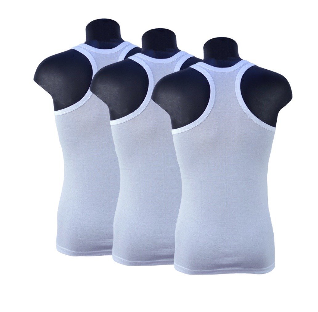 3 Stuks heren halterhemd DONEX® 100% katoen Wit