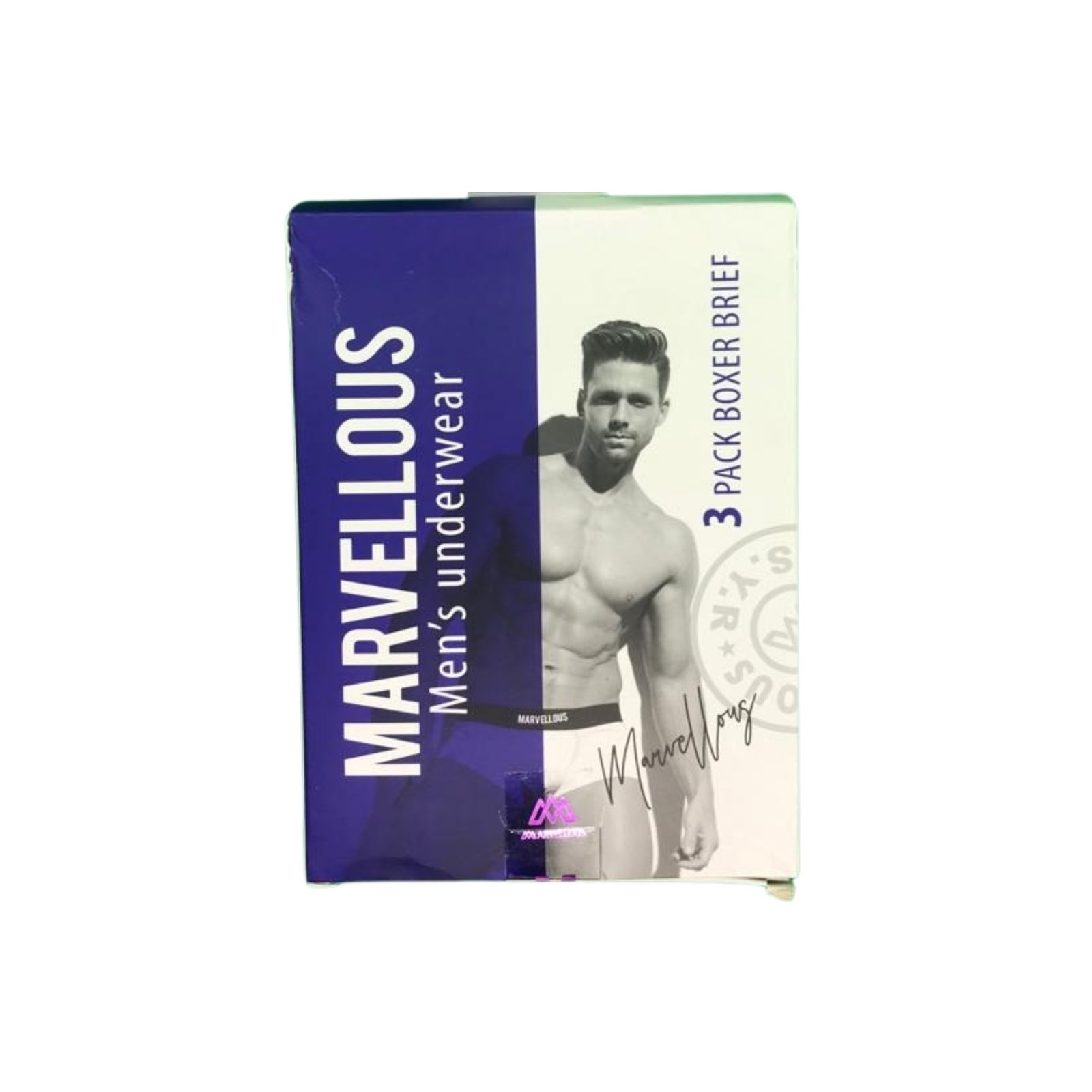 3 Stuks - Marvellous boxershort - 100% katoen - Wit Maat S