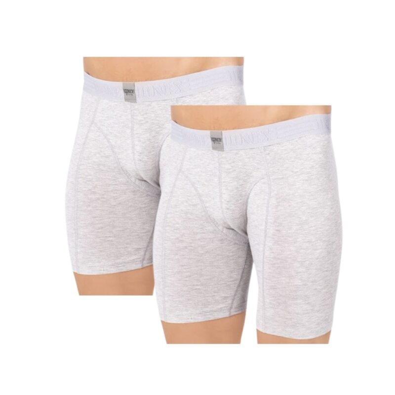 2 Stuks DONEX® boxershort - Lange Pijp - Katoen - Grijs