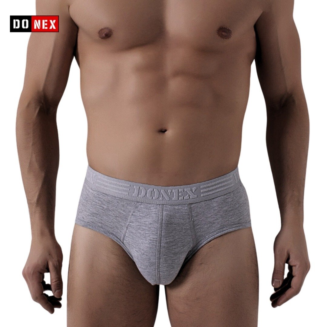 3 Pack DONEX® Heren slips - Basic - Katoen - Antraciet