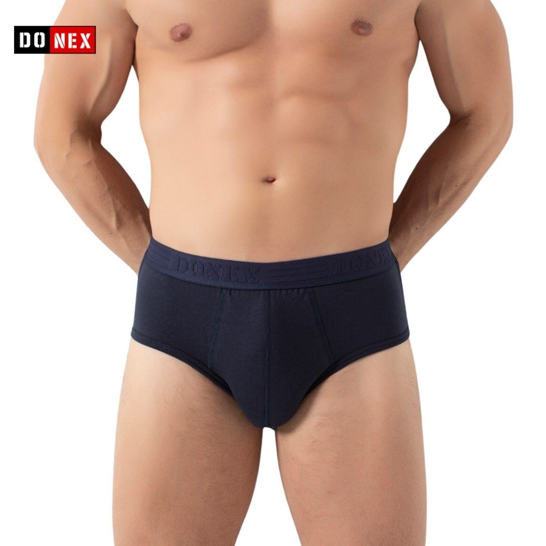 3 Pack DONEX® Heren slips - Basic - Katoen - Marinblauw