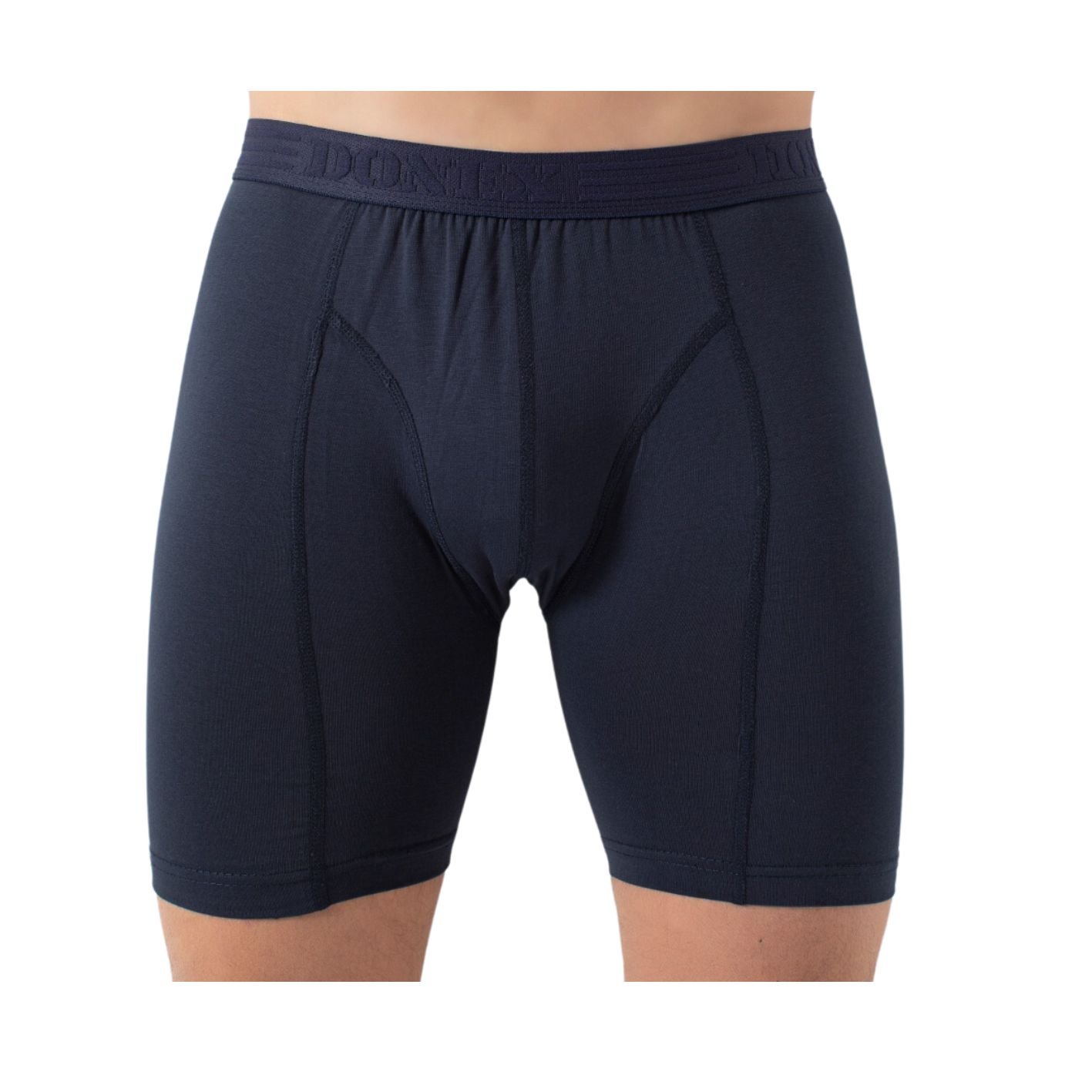 2 Stuks DONEX® boxershort - Lange Pijp - Katoen - Marinblauw