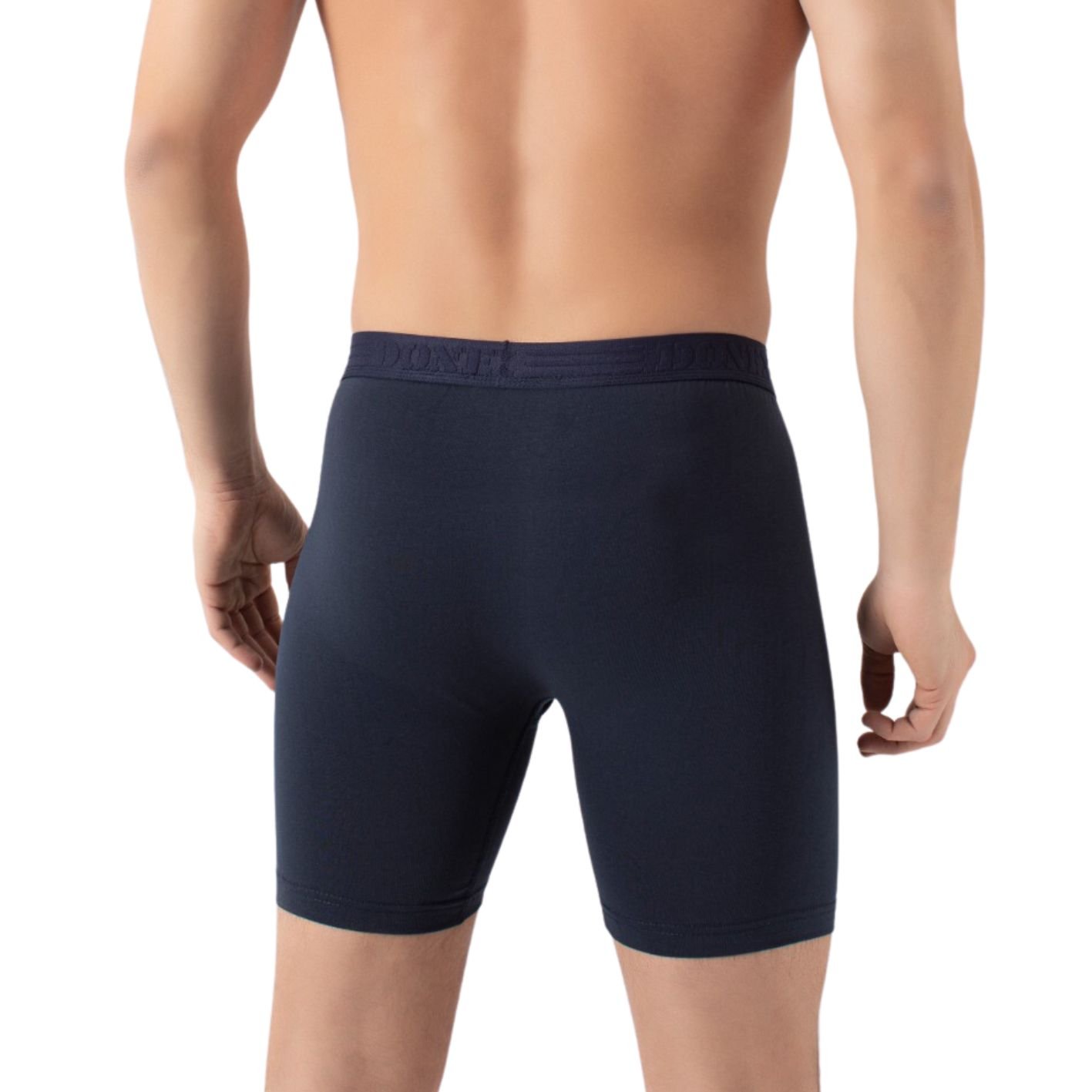 2 Stuks DONEX® boxershort - Lange Pijp - Katoen - Marinblauw