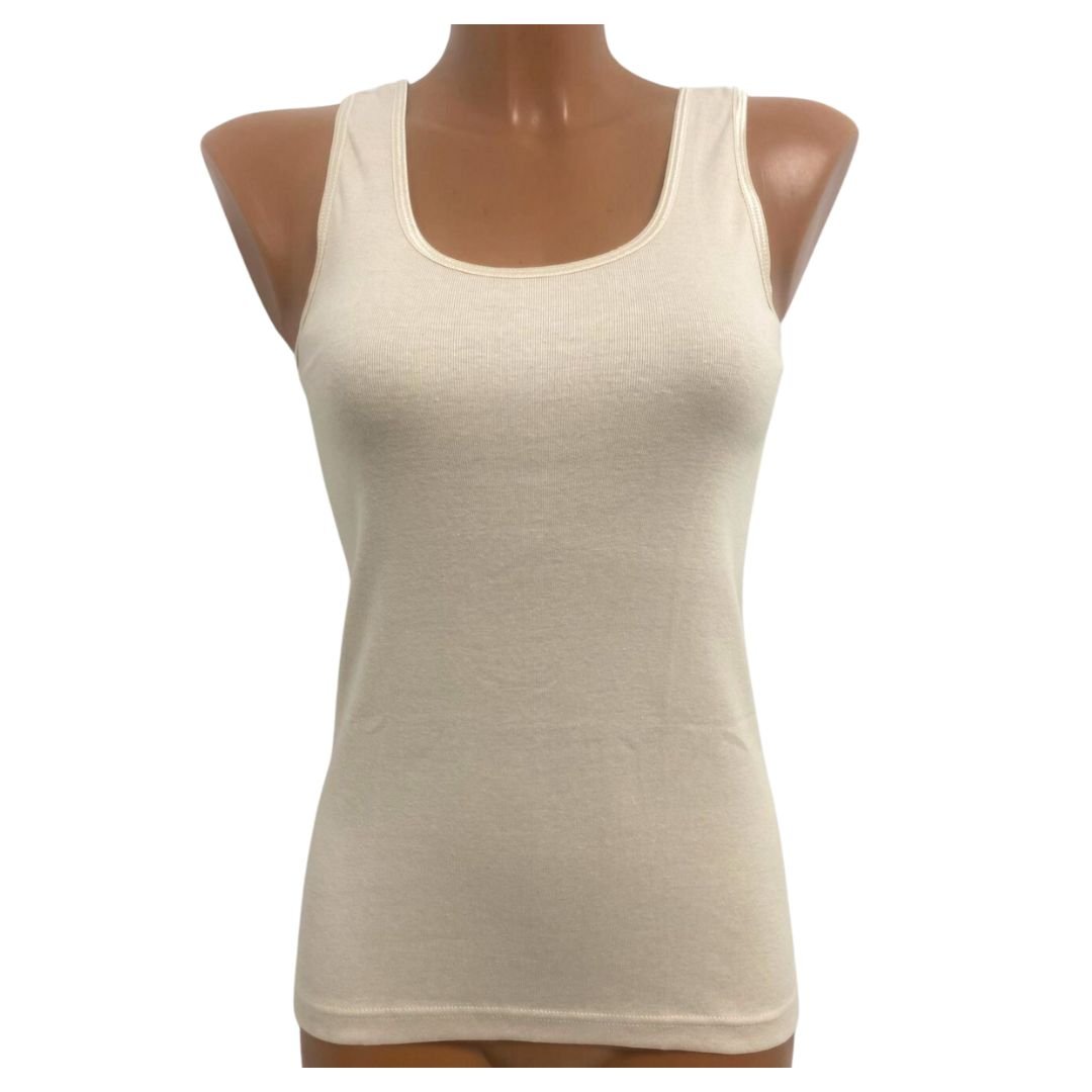 2 Pack Top kwaliteit dames hemd - 100% katoen - Beige