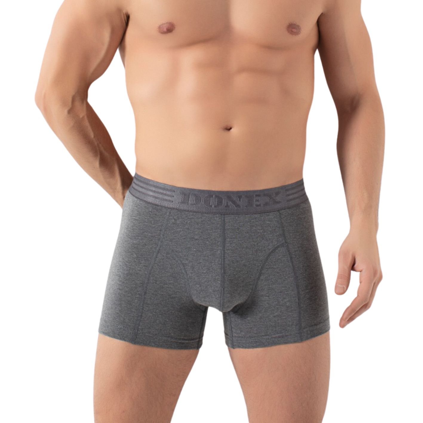 3 Stuks DONEX® heren boxershorts - Katoen - Antraciet