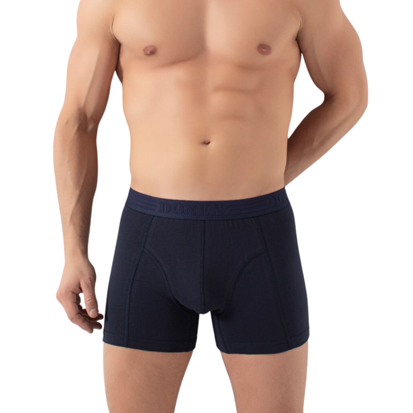 3 Stuks DONEX® heren boxershorts - Katoen - Marinblauw
