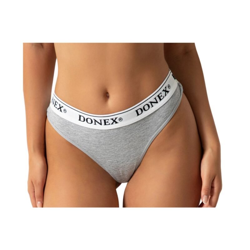3 Pack DONEX® dames string - Katoen - Grijs