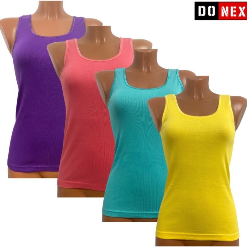 4 Pack Top kwaliteit dames hemd - 100% katoen - Wendy