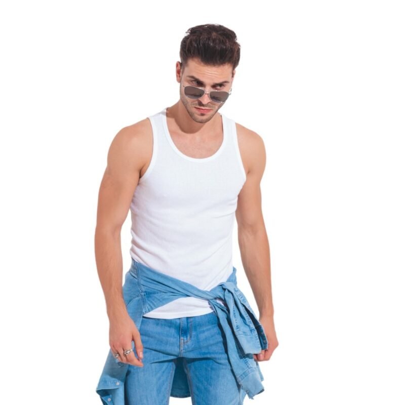 2 Stuks DONEX® extra lang onderhemd 100% katoen Wit