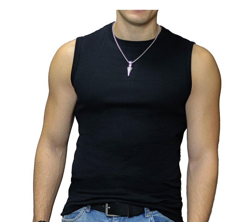 2 Stuks Extra lang A-shirt - Bonanza - 100% katoen - Zwart