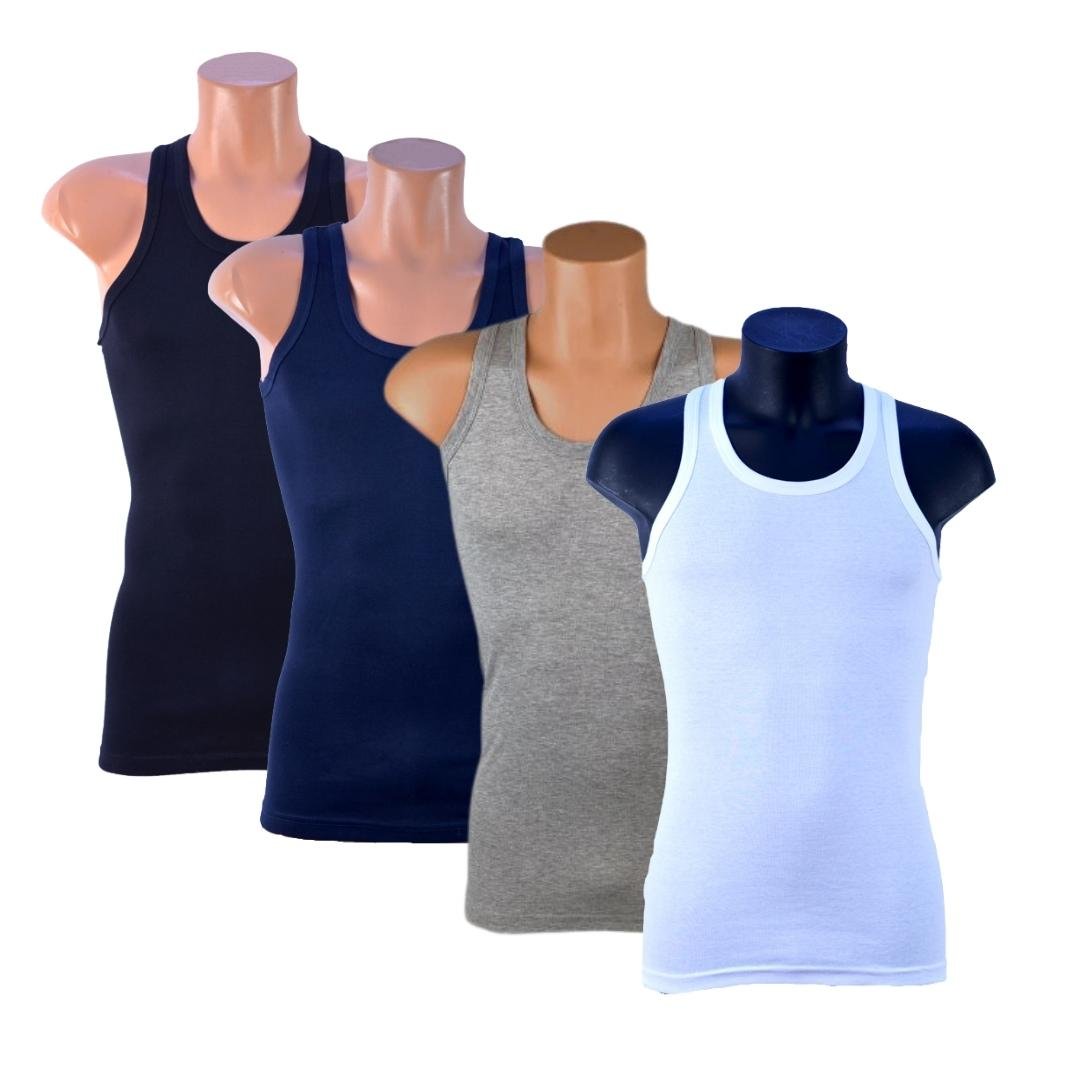 4 Stuks heren onderhemd DONEX® 100% katoen Regular Madrid