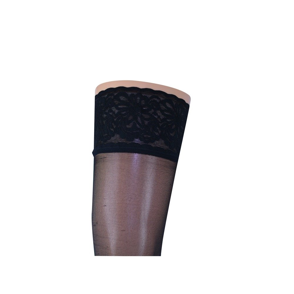 2 paar Mariflos - 15 Denier - Zwart - Kant - Stay up