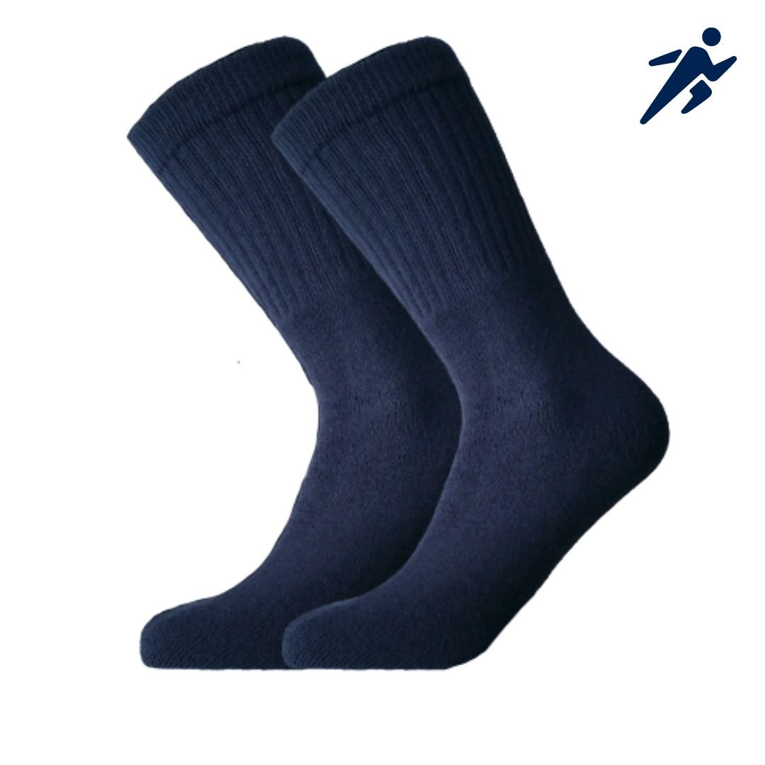 10 Paar Katoen Sportsokken - Unisex - Badstof - Marineblauw