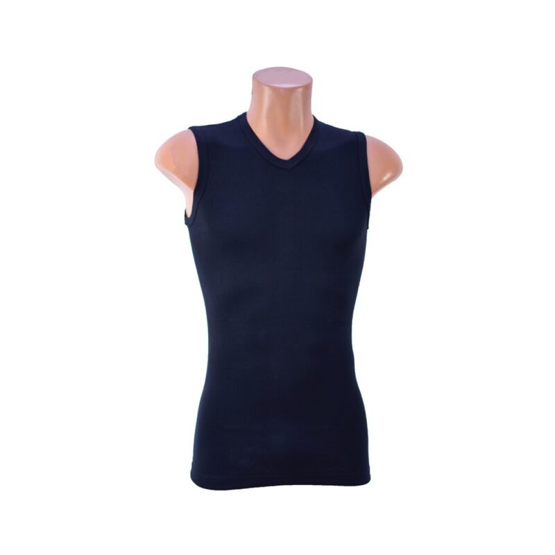 2 Stuks Extra lang A-shirt - Bonanza - V hals - 100% katoen - Zwart