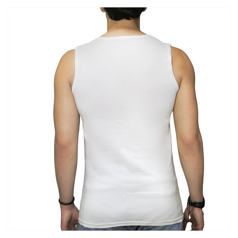 2 Stuks Extra lang A-shirt - Bonanza - V hals - 100% katoen - Wit