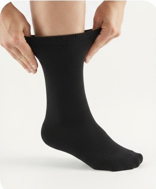 2 Paar Bamboe Diabetische Sokken Unisex - Naadloos – Zwart