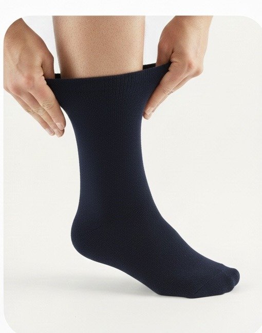 2 Paar Bamboe Diabetische Sokken Unisex - Naadloos – Marineblauw