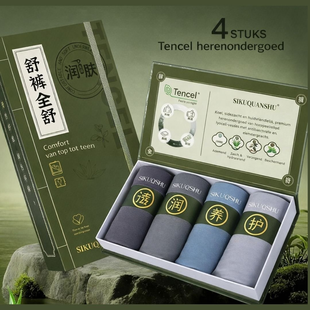4 Stuks SIKUQSHU Heren Boxershorts - Tencel - Mix