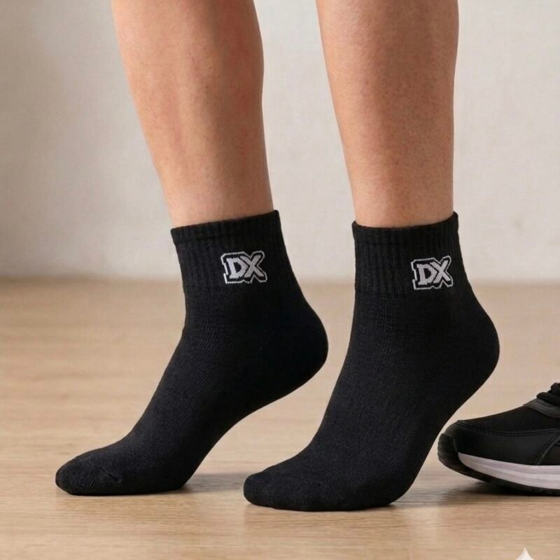 6 Paar DONEX® quarter sneakersokken - Enkelsokken Katoen - Zwart