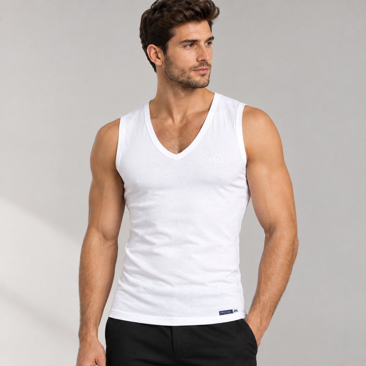 3 Pack Marvellous A-shirt – 100% Gekamd Katoen – V Hals – Wit