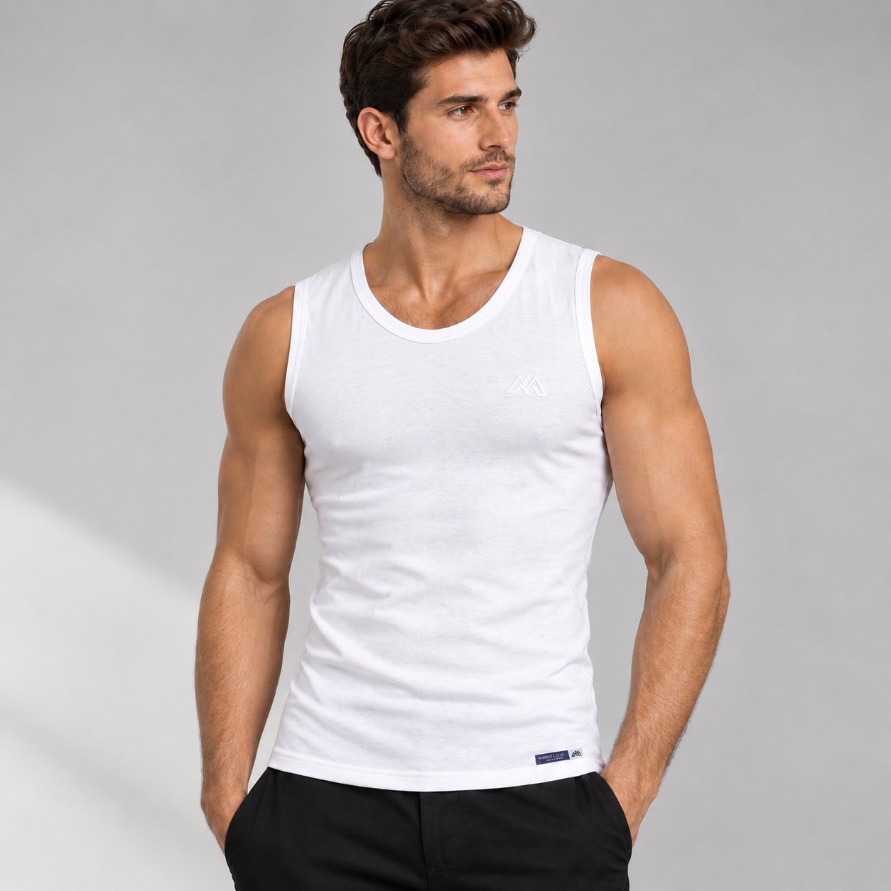 3 Pack Marvellous A-shirt – 100% Gekamd Katoen – O Hals – Wit