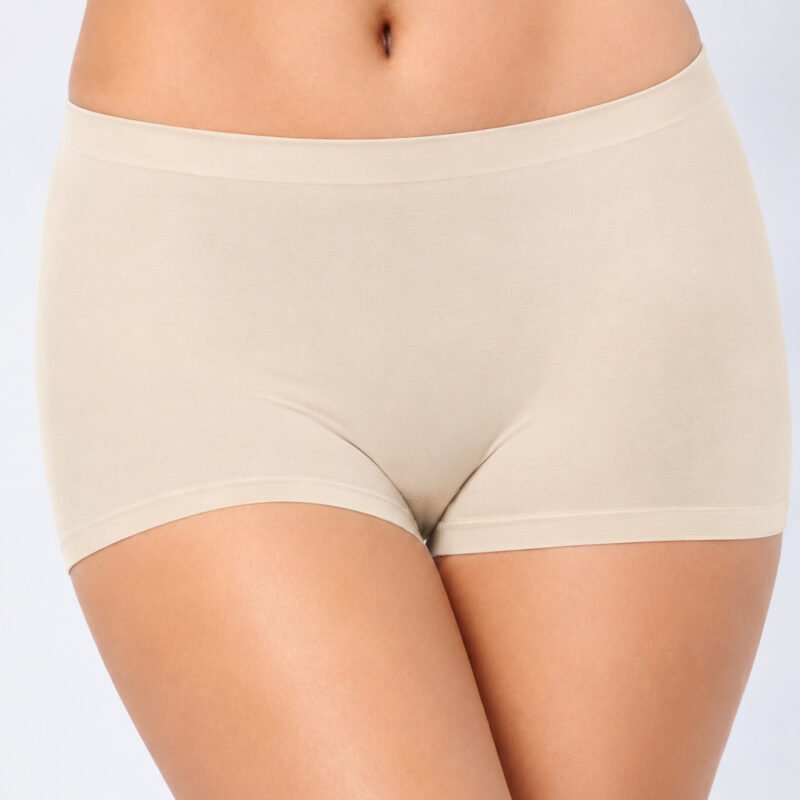 2 Pack DONEX Dames Boxer Short – Lycra – Beige