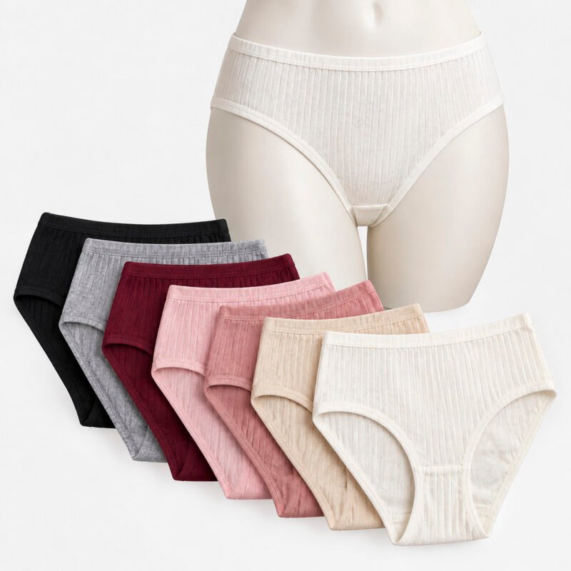 DONEX Dames Slips 7-Pack – 95% Katoen – 7 Kleuren